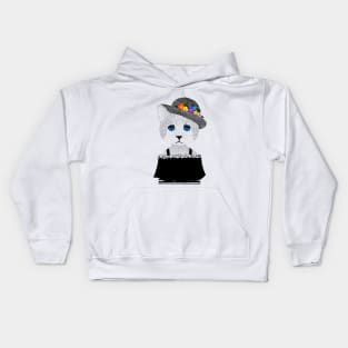 The Staring Cat & The Straw Hat Kids Hoodie